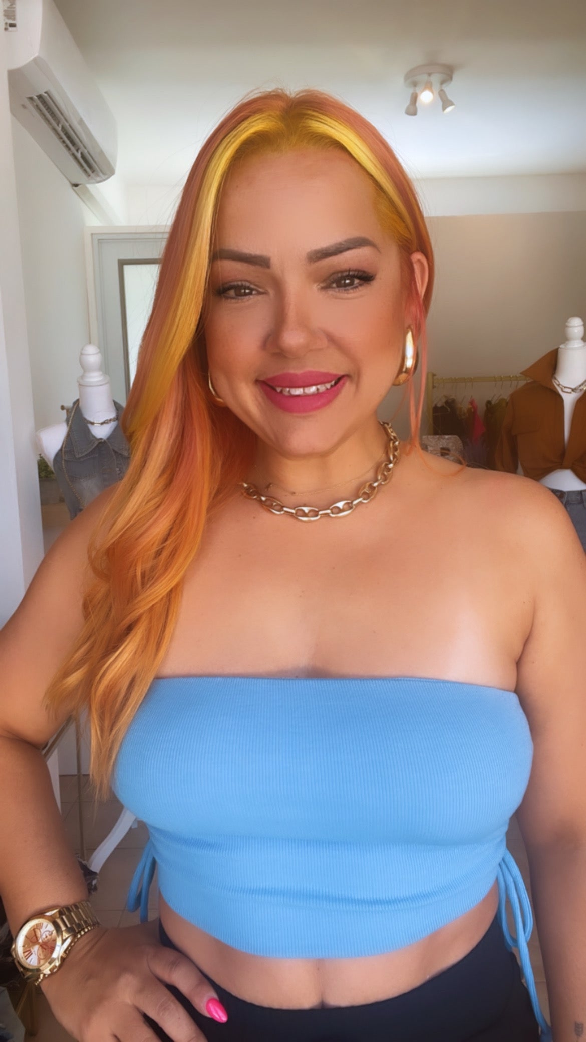 String Tube Crop Top