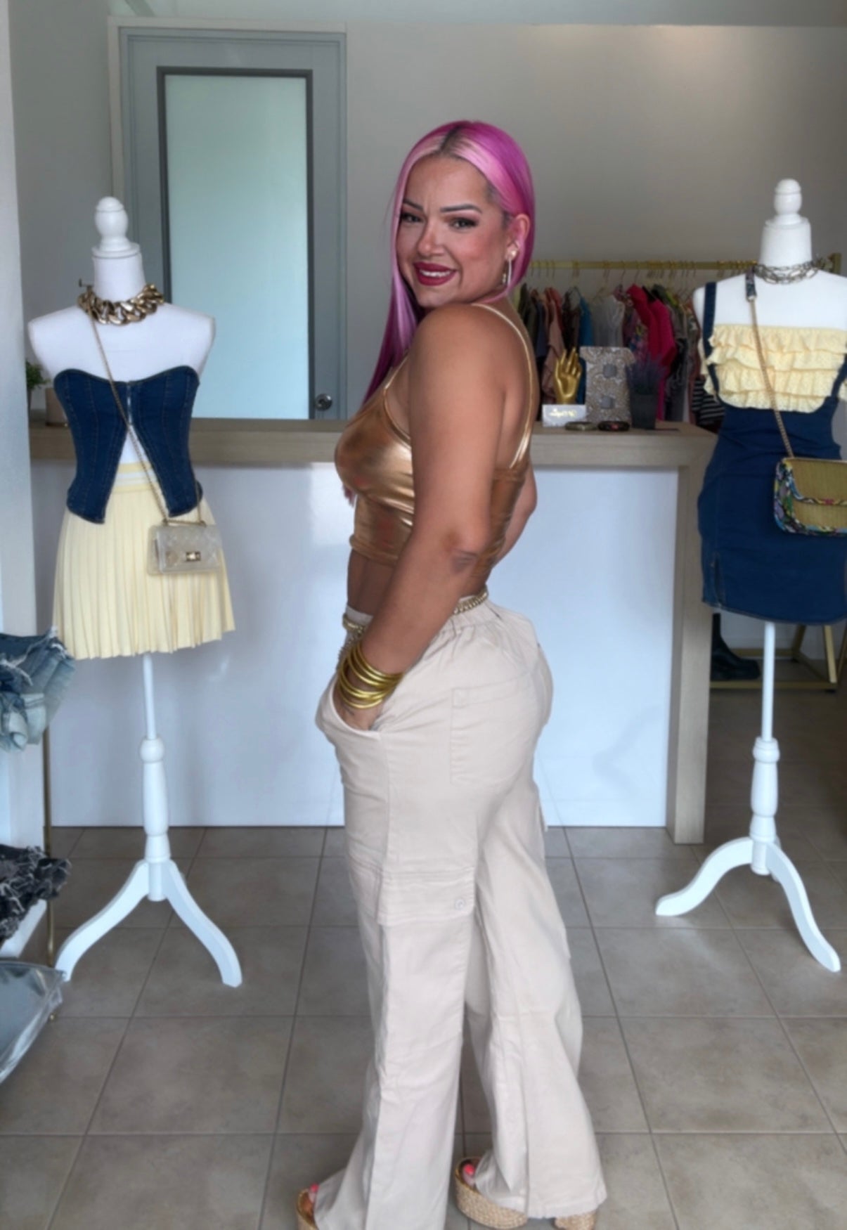 Taupe Twill Pants