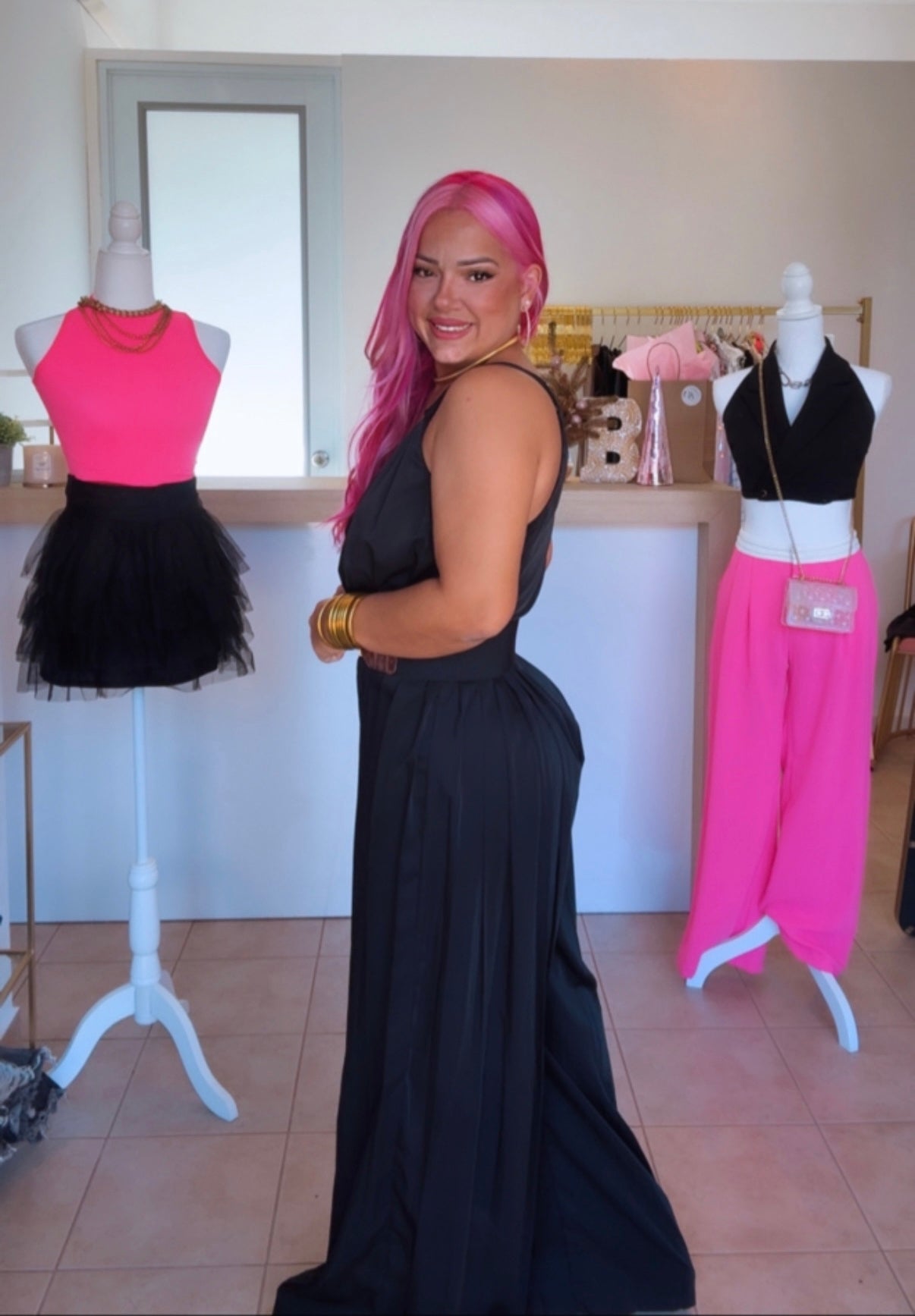 Black Pleated Jumpsuit