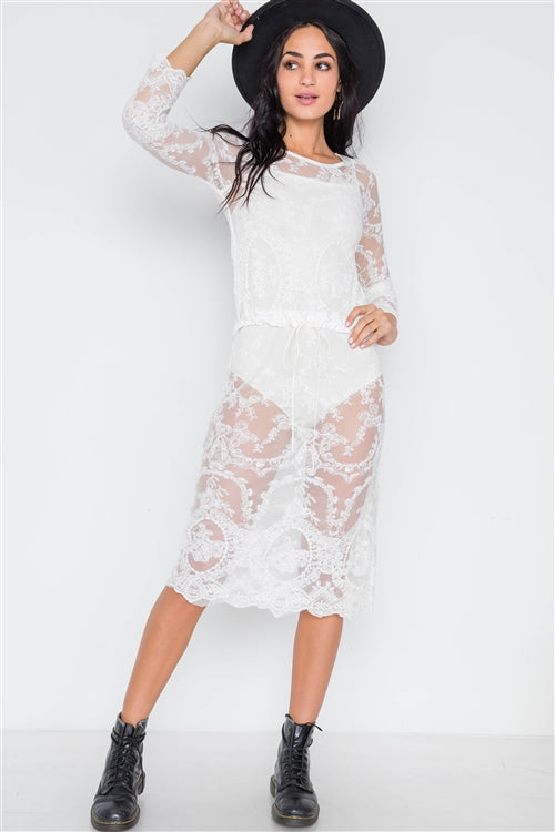White Lace Midi