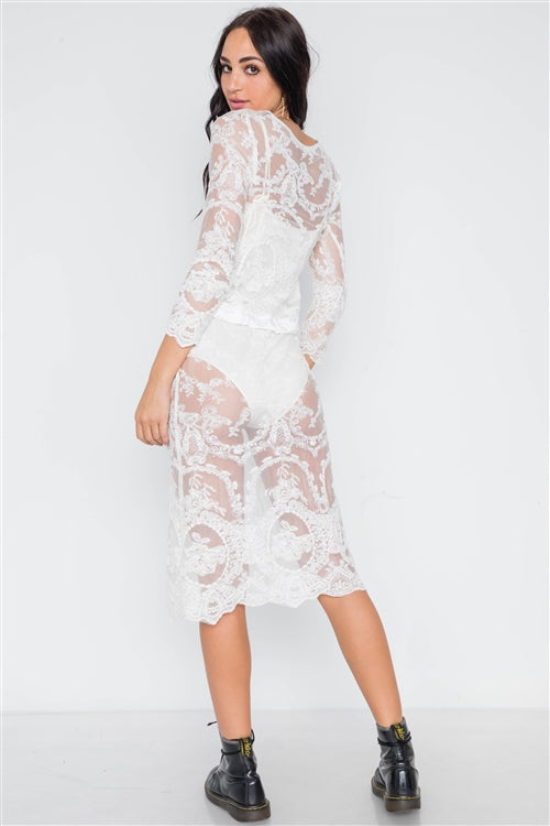White Lace Midi