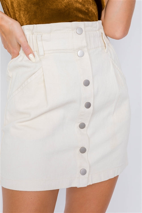 Ivory High Waist Skirt