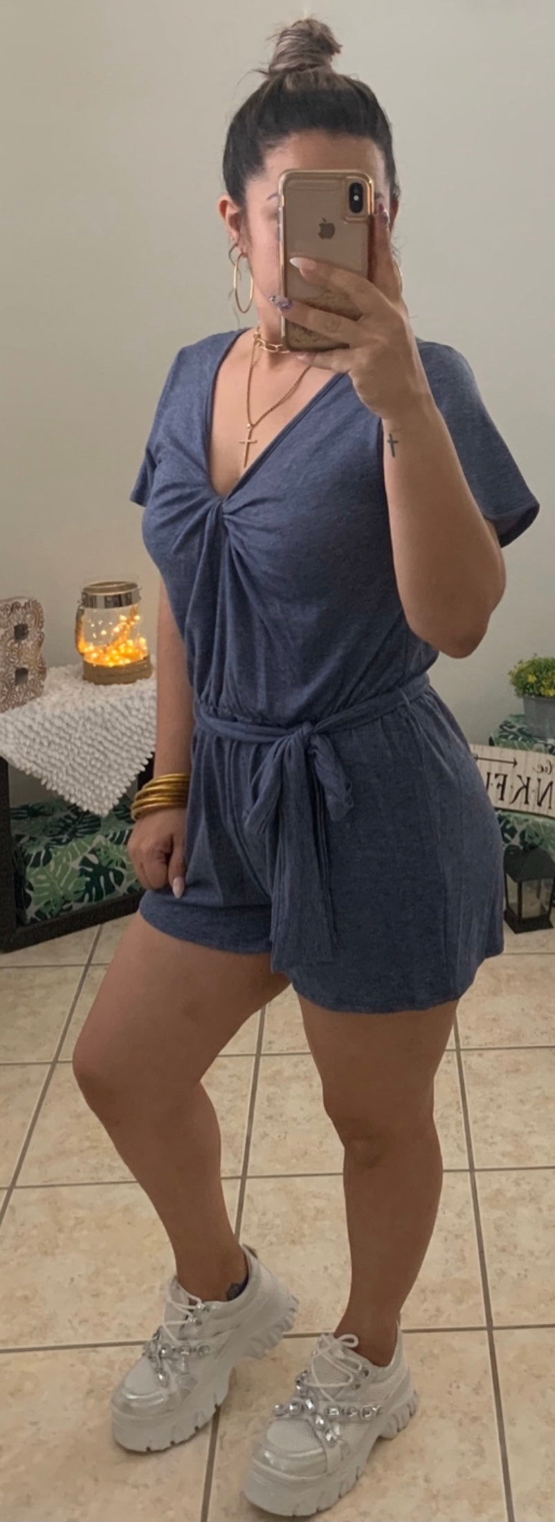Navy Blue Romper