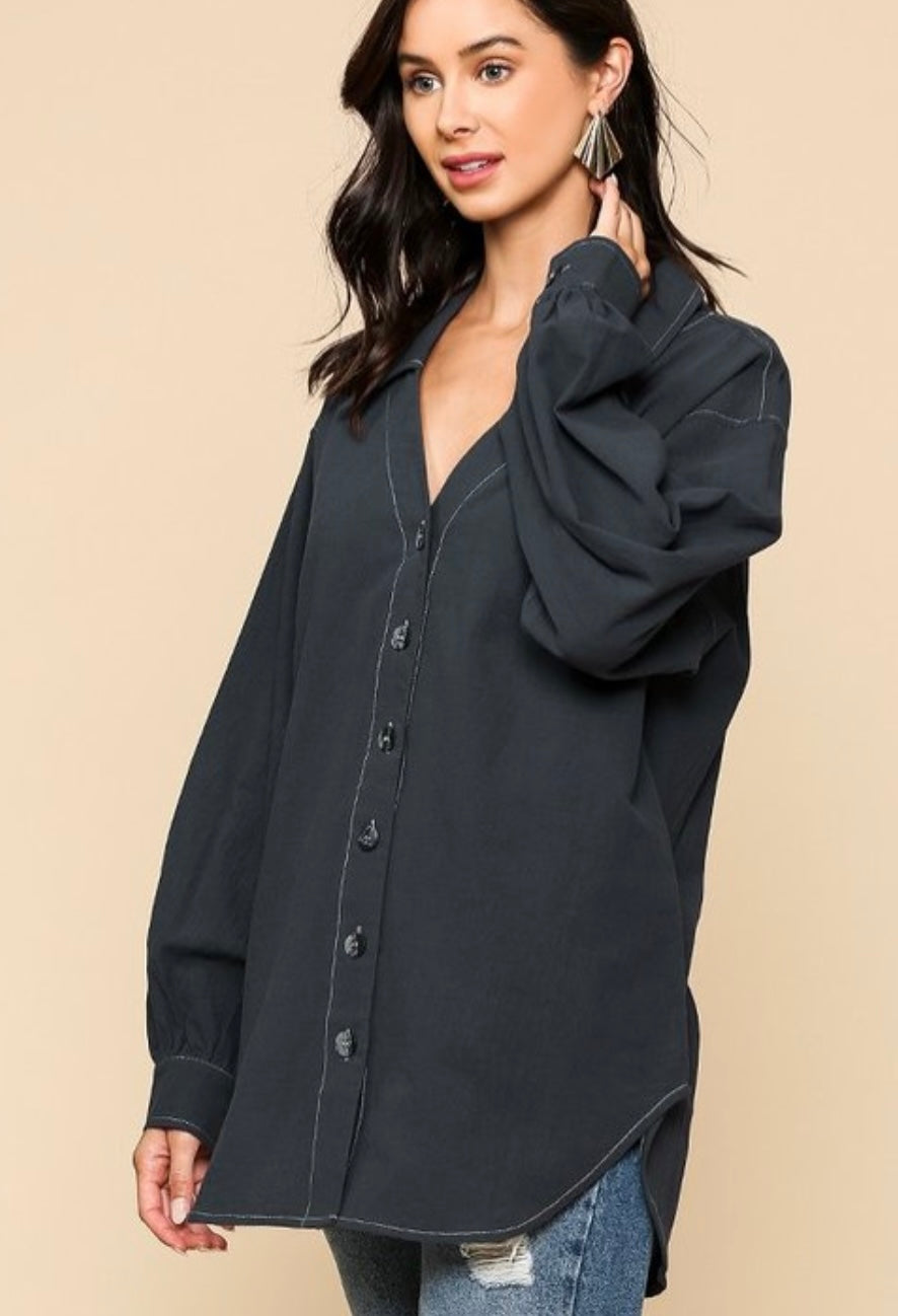 Olive Shirt Dress