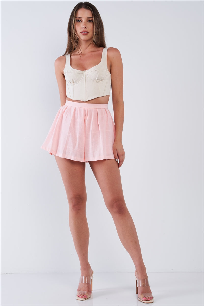 Pink Pleated Short