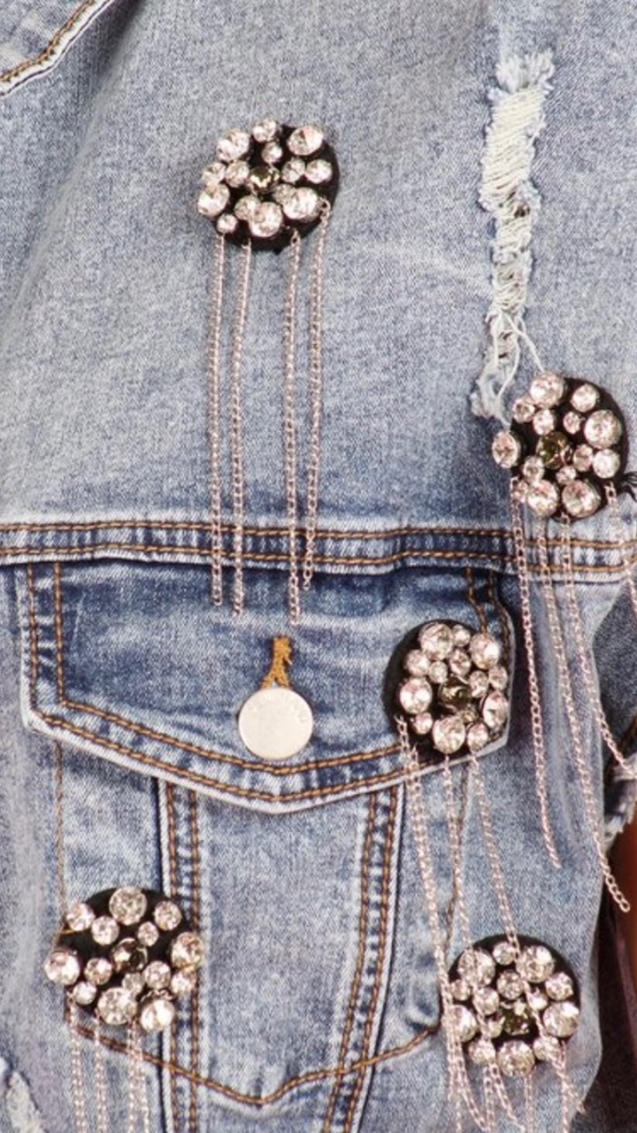 Rhinestone Denim Jacket
