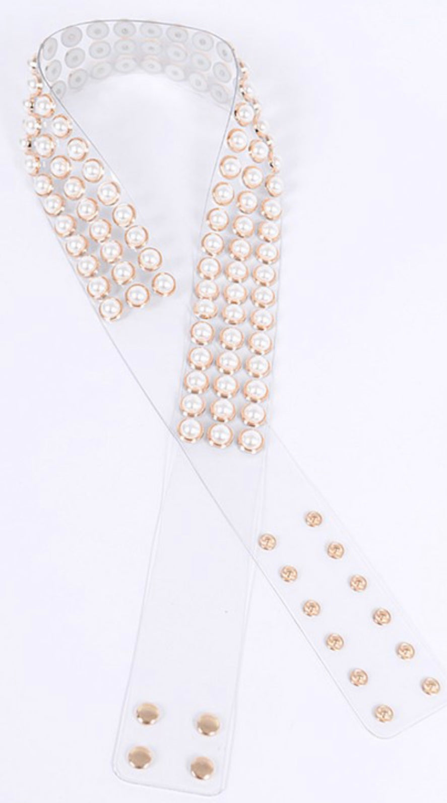 Clear Gold Pearl Belt