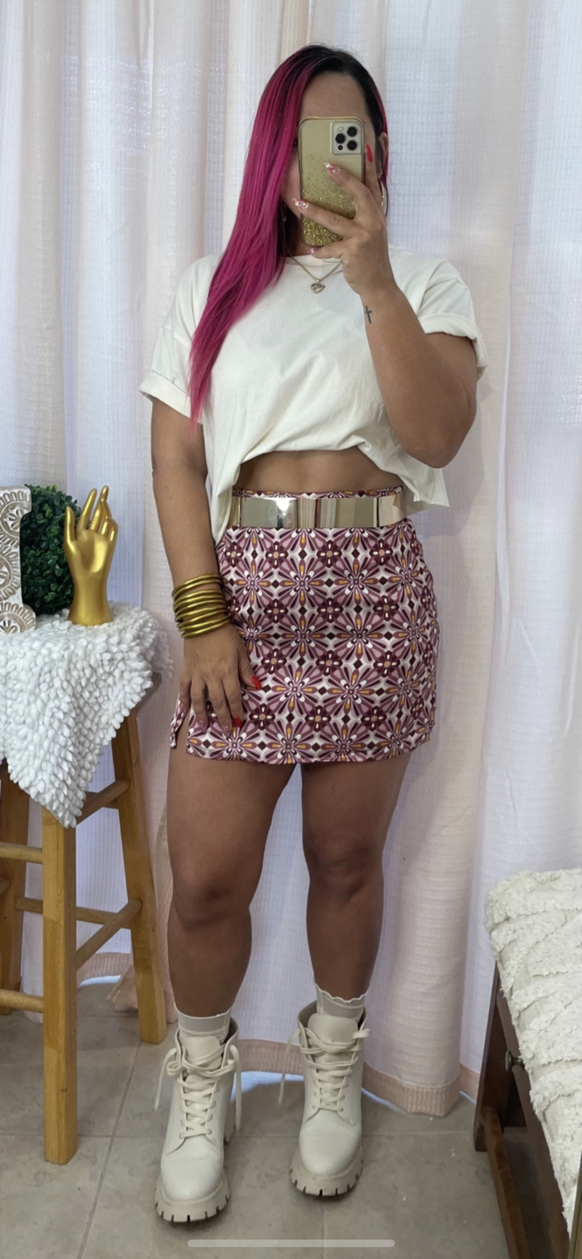Purple Multi Floral Skirt