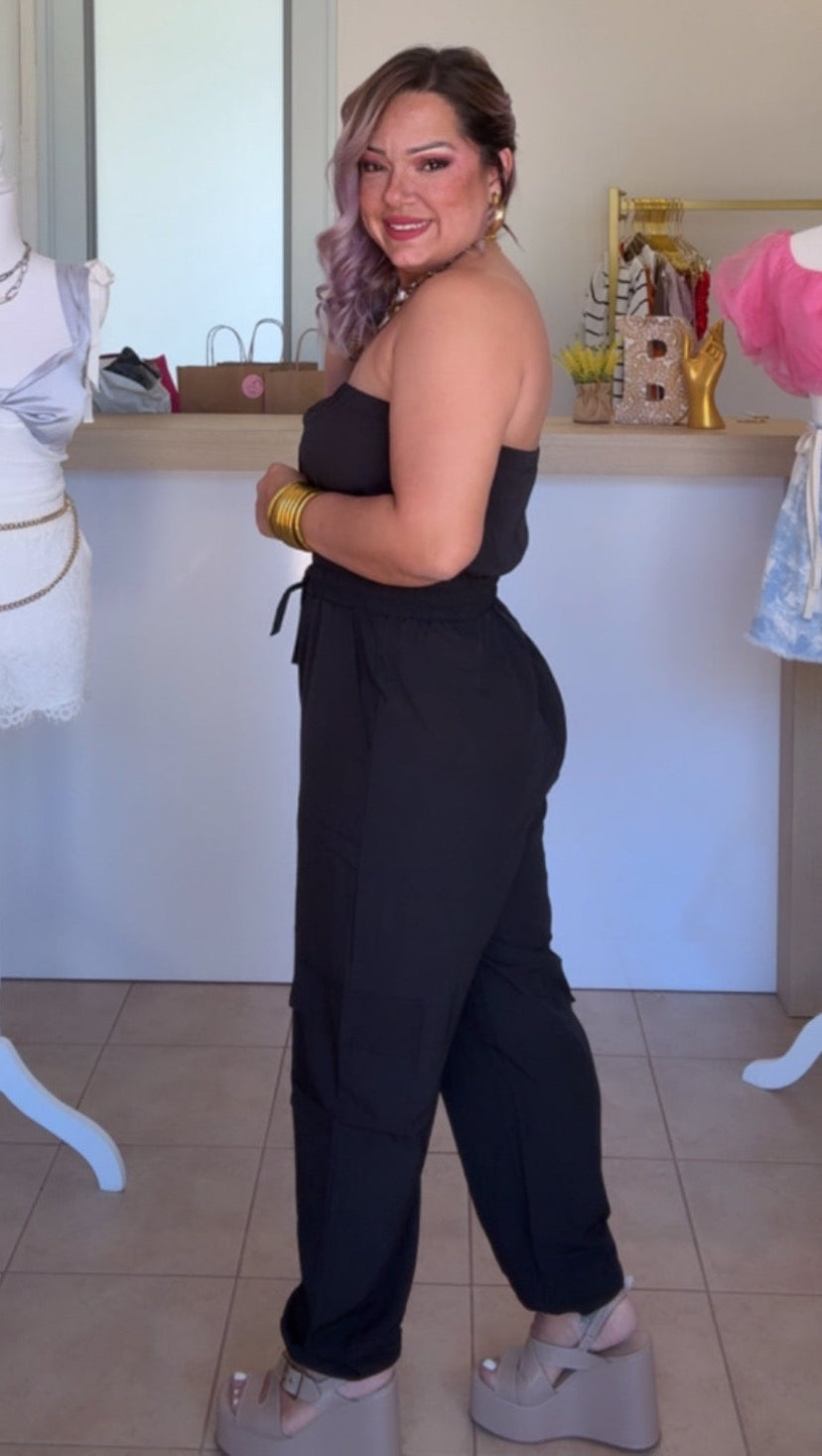Black Jogger Jumpsuit