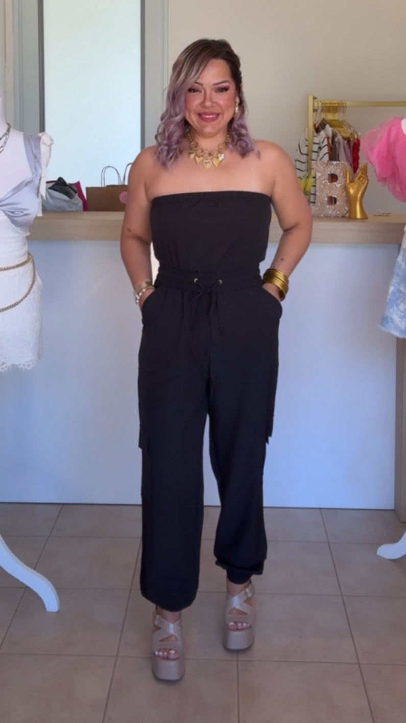 Black Jogger Jumpsuit