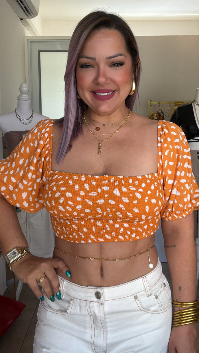 Polka Dot Crop Top