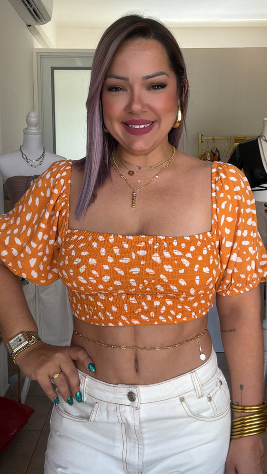 Polka Dot Crop Top