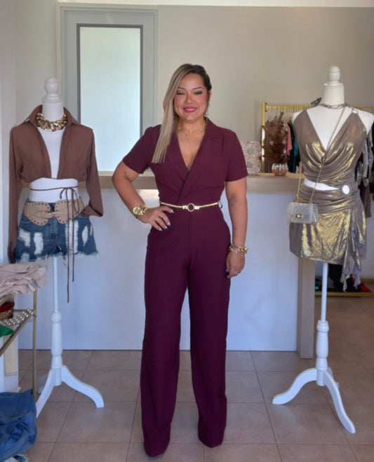 Burgundy Jumpsuit