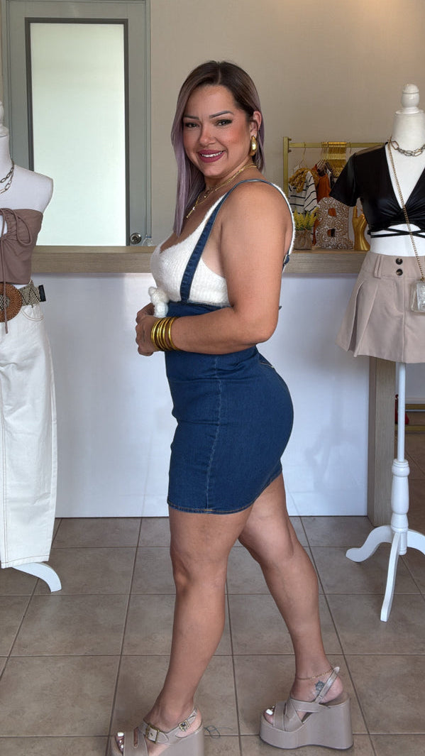 Denim Overall Dress