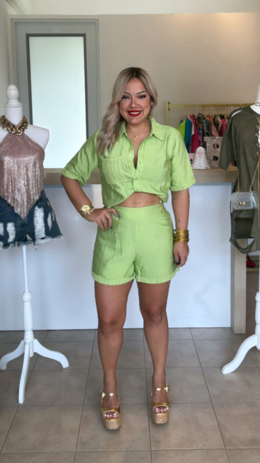 Light Green Short Set