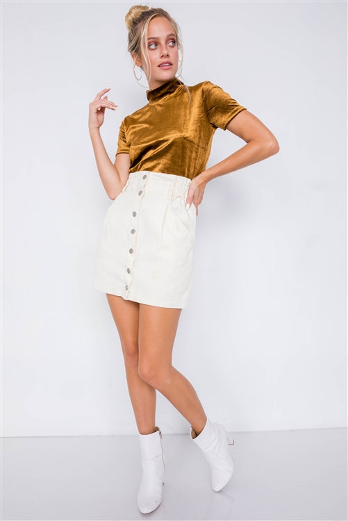 Ivory High Waist Skirt