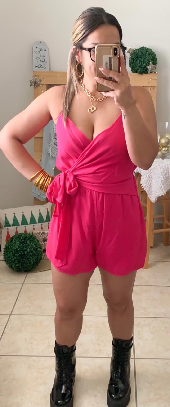 Hot Pink Romper