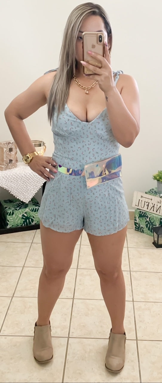 Blue Flowers Romper